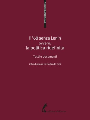 cover image of Il '68 senza Lenin